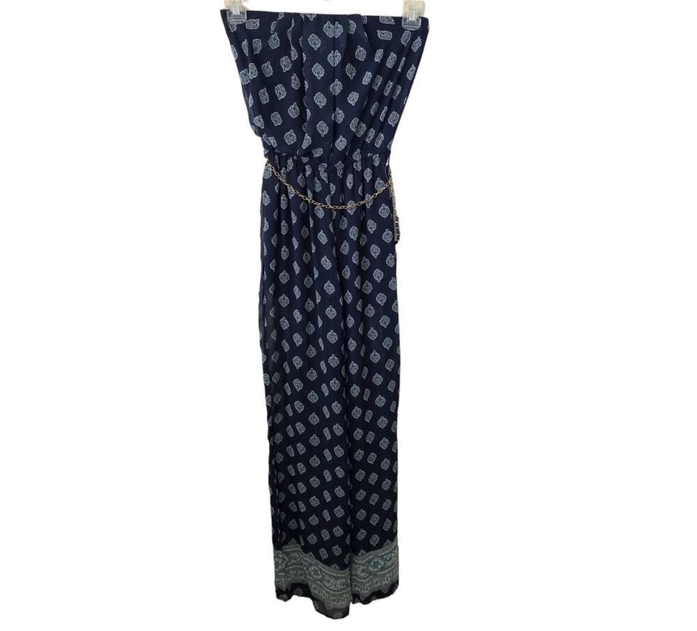 Love Chesley Tube Top JumpSuit With Gold Belt Size Small- NEW